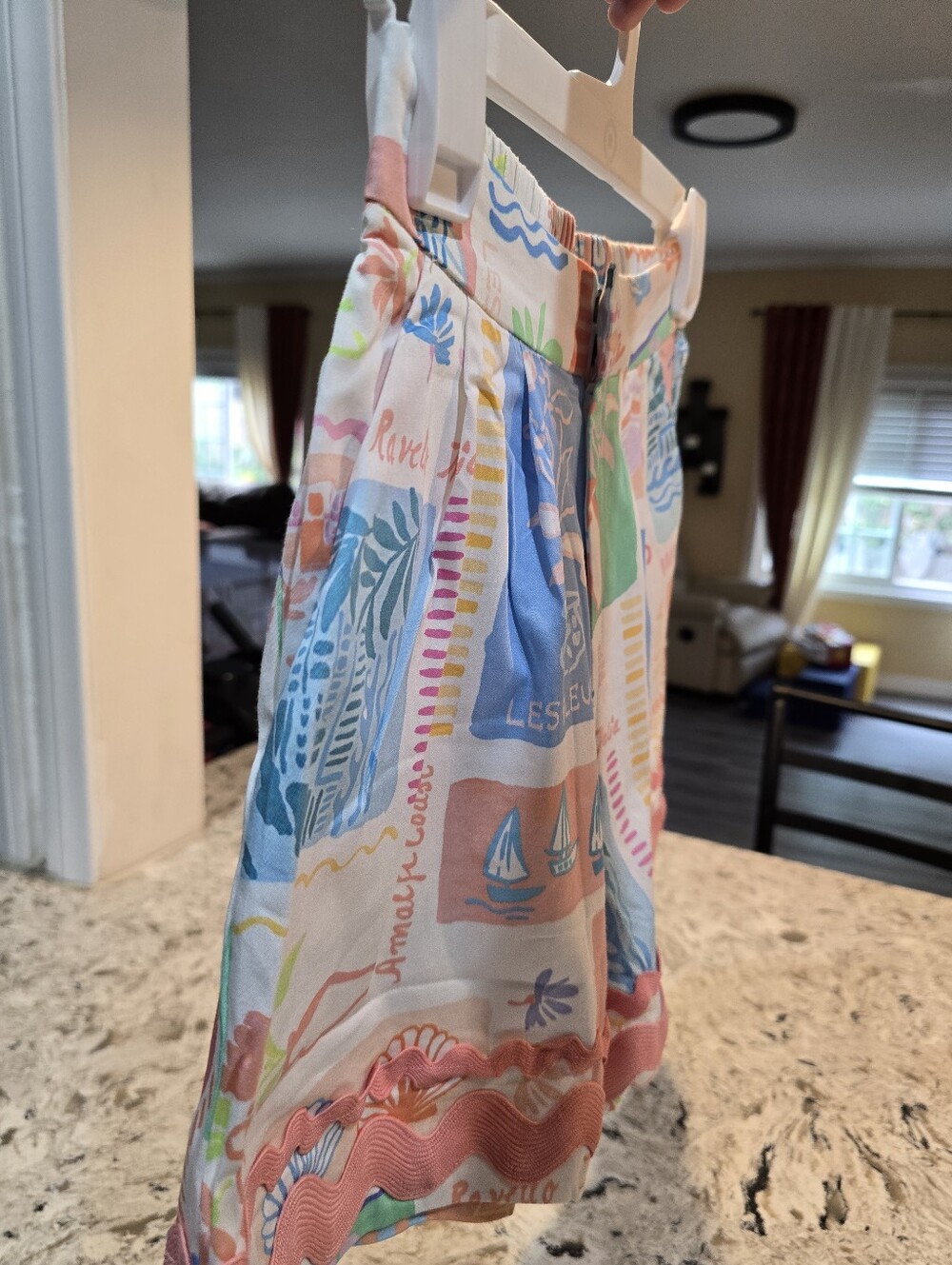 NWT Prosperina Sienna Multi Print Cotton Tab Shorts XS - Picture 8 of 9